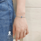 Imported Zirconia Bracelet - Hallmark Silver Blue Brilliant Cut (Include luxury bracelet box)