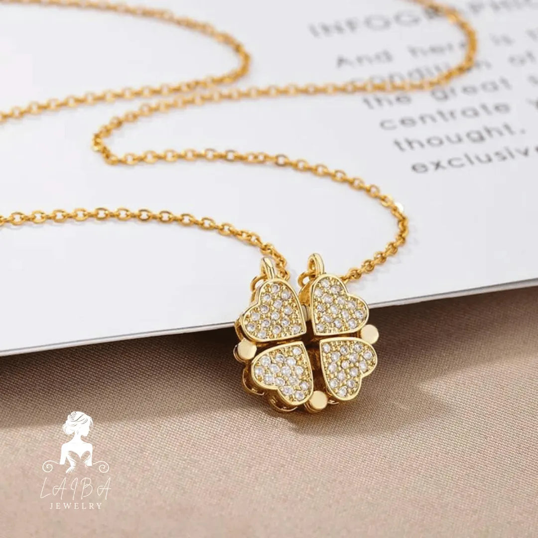 2-in-1 Magnetic Four Leaf Clover Necklace
