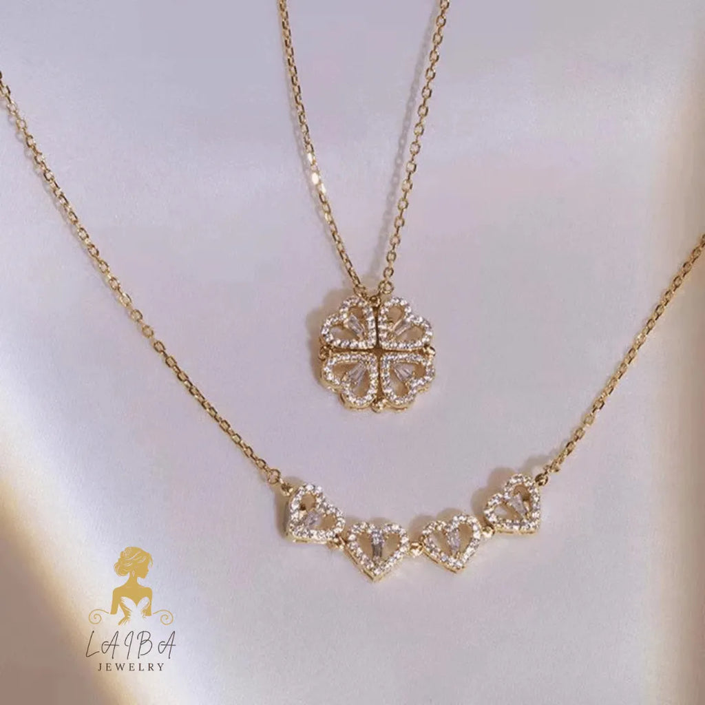 2-in-1 Magnetic Four Leaf Clover Necklace