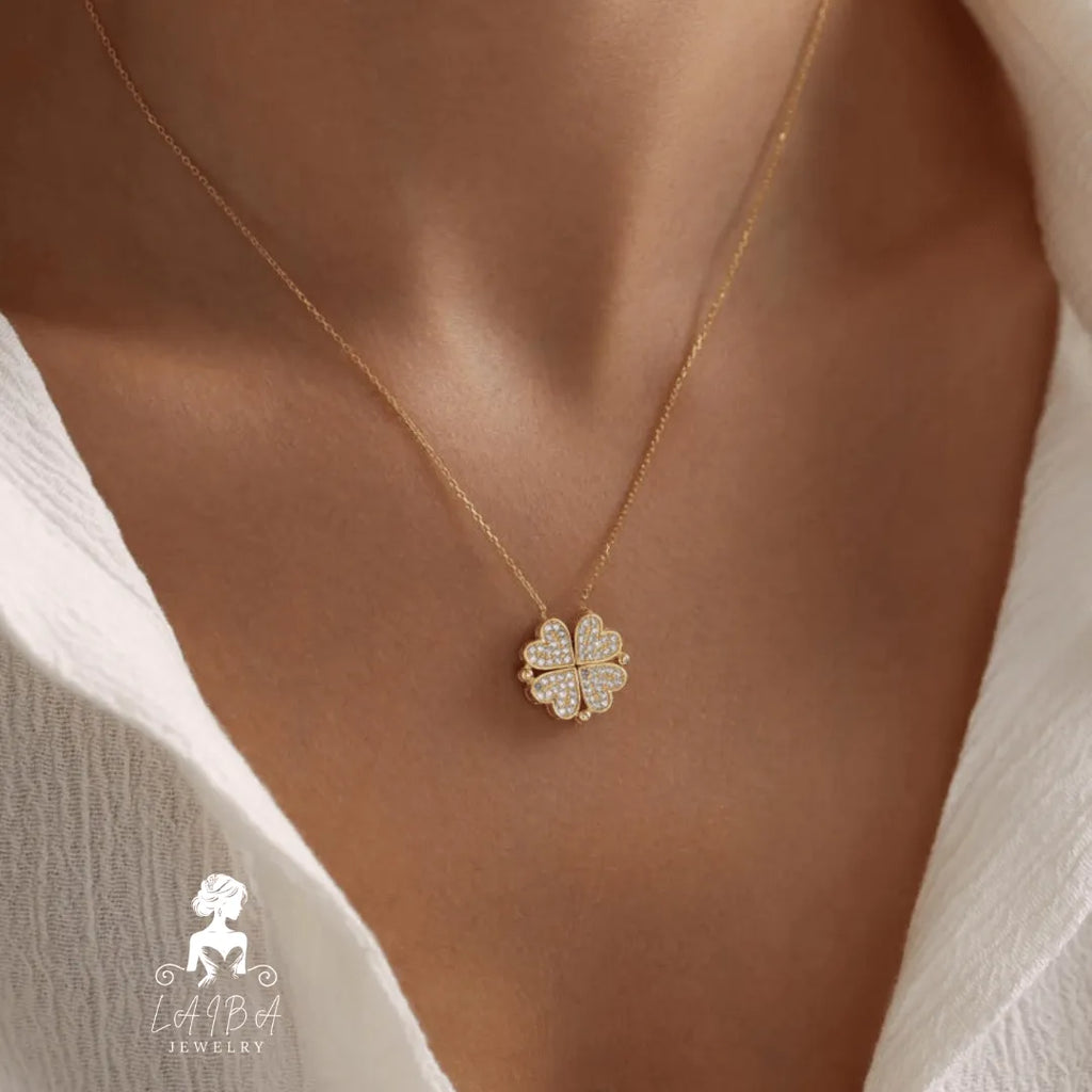 2-in-1 Magnetic Four Leaf Clover Necklace