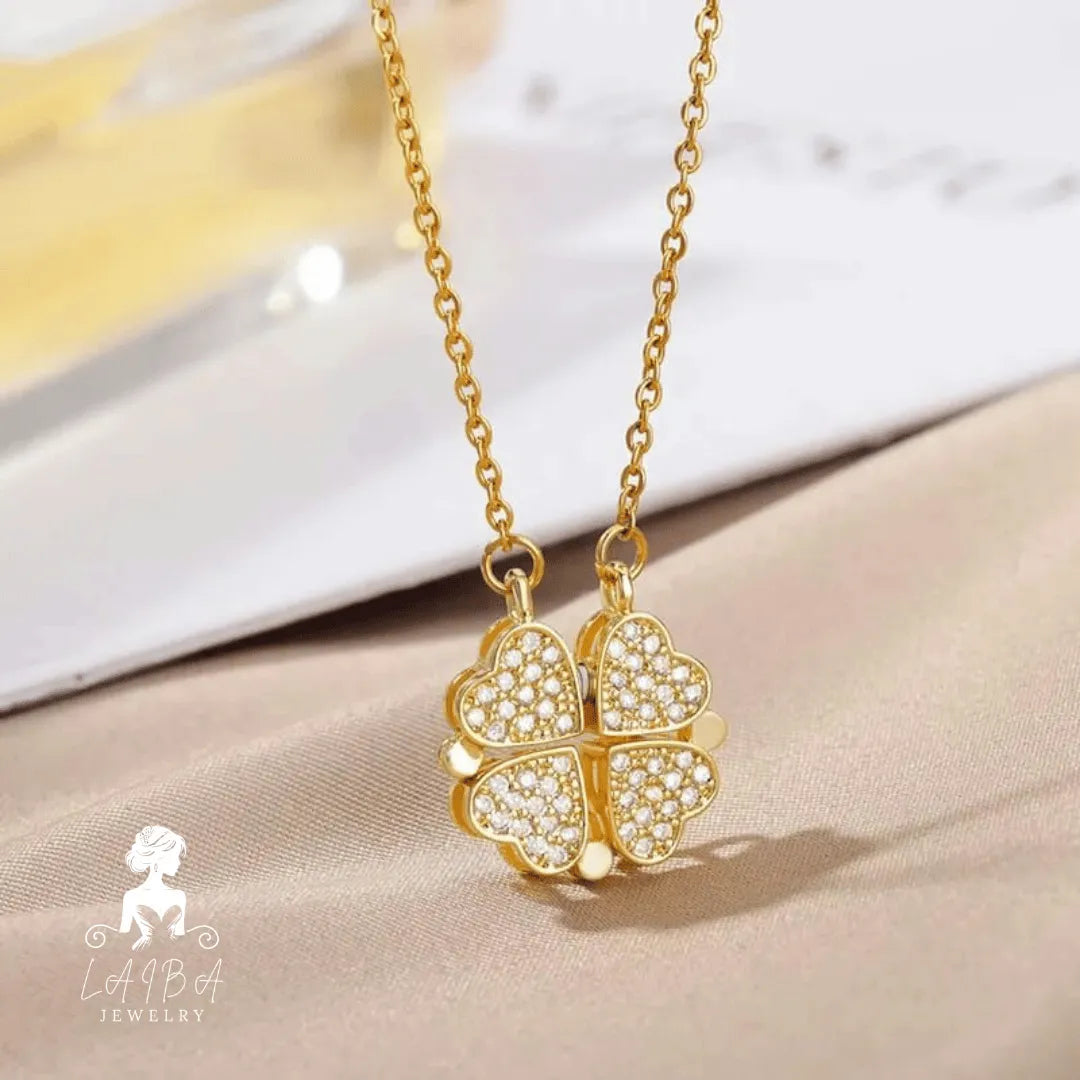 2-in-1 Magnetic Four Leaf Clover Necklace