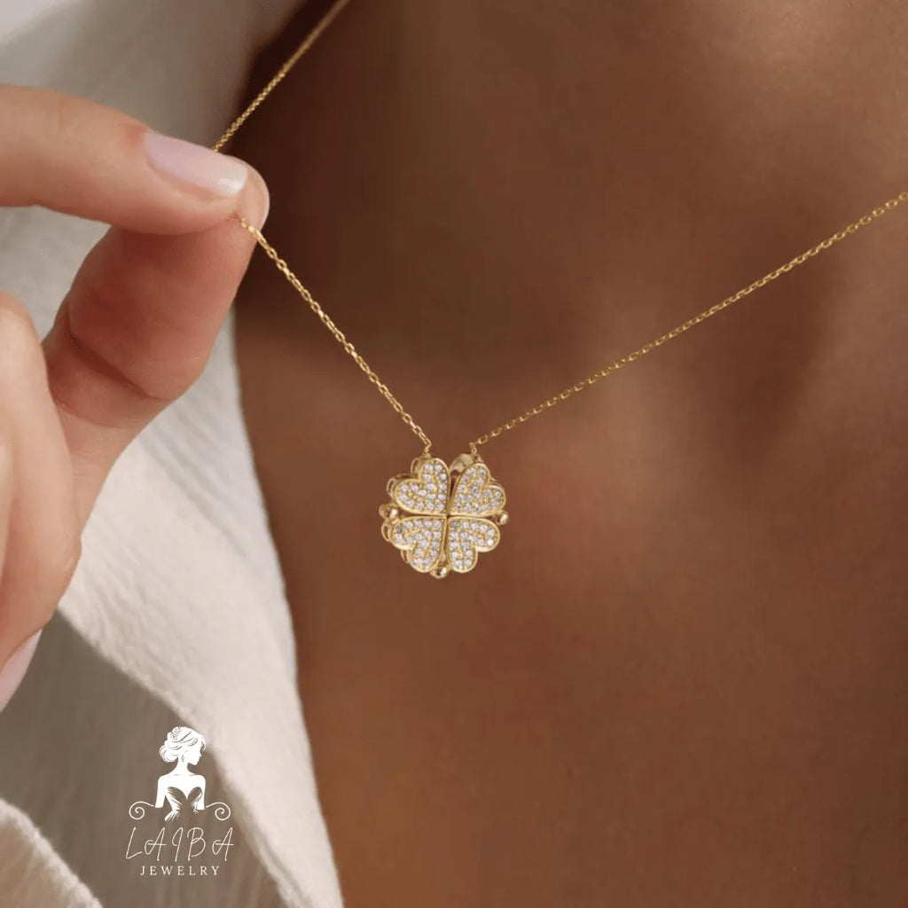 2-in-1 Magnetic Four Leaf Clover Necklace
