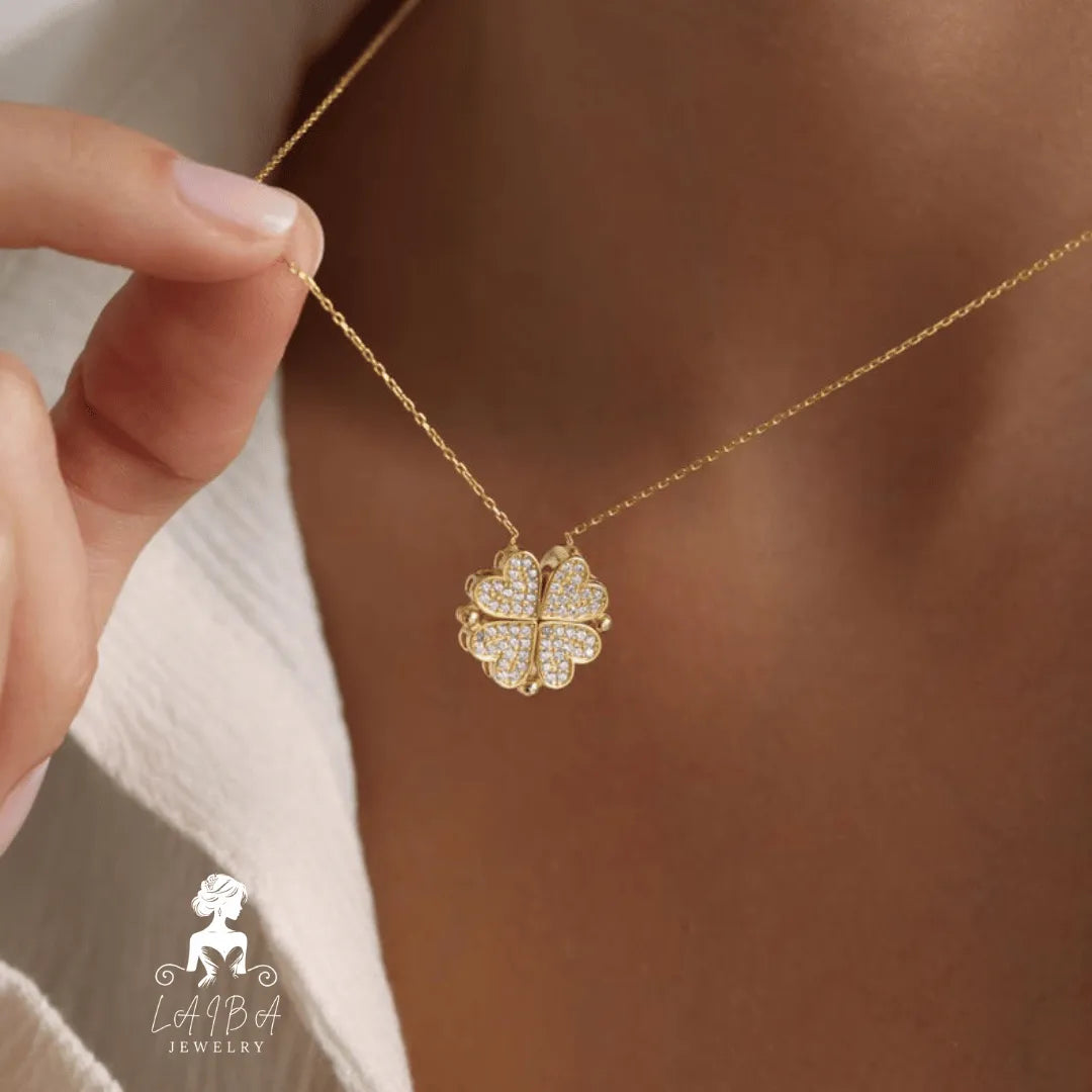 2-in-1 Magnetic Four Leaf Clover Necklace