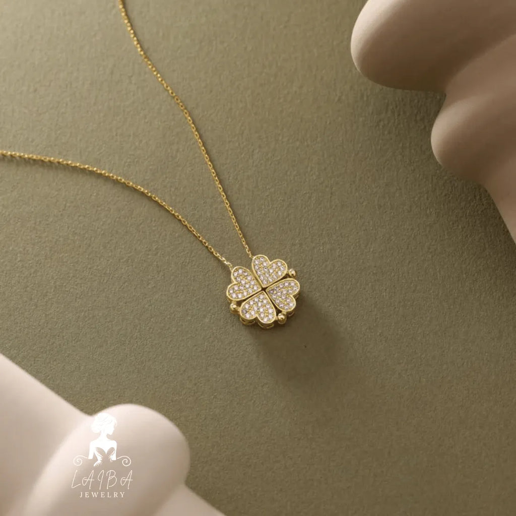 2-in-1 Magnetic Four Leaf Clover Necklace