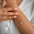 Imported Zirconia Bracelet -Rose Pink Brilliant Cut (Include luxury bracelet box)