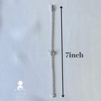 Imported Zirconia Bracelet -Rose Pink Brilliant Cut (Include luxury bracelet box)