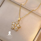 Zircon Rotating Chain Necklace - White