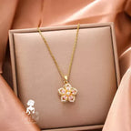 Zircon Rotating Chain Necklace